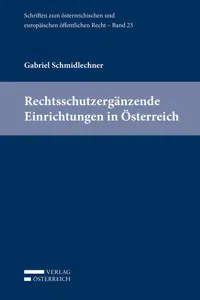 Rechtsschutzergänzende Einrichtungen in Österreich_cover