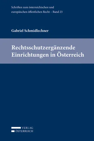 Rechtsschutzergänzende Einrichtungen in Österreich