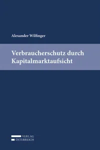 Verbraucherschutz durch Kapitalmarktaufsicht_cover