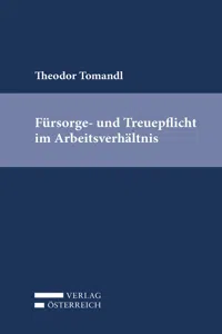 Fürsorge- und Treuepflicht im Arbeitsverhältnis_cover