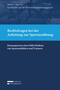 Rechtsfragen bei der Anleitung zur Sportausübung_cover