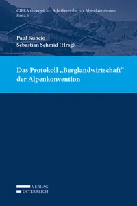 Das Protokoll "Berglandwirtschaft" der Alpenkonvention_cover