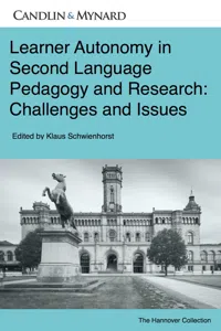 ​Learner Autonomy in Second Language Pedagogy and Research_cover