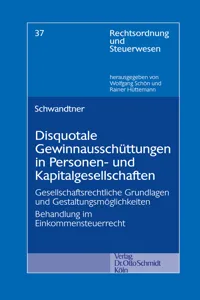 Disquotale Gewinnausschüttungen in Personen- und Kapitalgesellschaften_cover