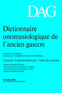 Dictionnaire onomasiologique de l'ancien gascon. Fascicule 23_cover