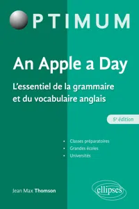 An Apple a day. L'essentiel de la grammaire et du vocabulaire anglais - 5e édition_cover