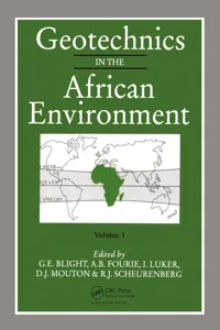 Geotechnics in the African Environment, volume 1_cover