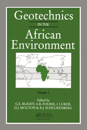 Geotechnics in the African Environment, volume 1