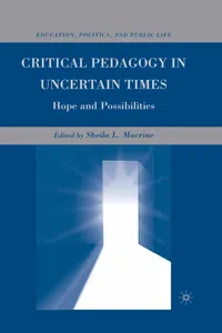 Critical Pedagogy in Uncertain Times_cover