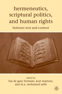 Hermeneutics, Scriptural Politics, and Human Rights_cover