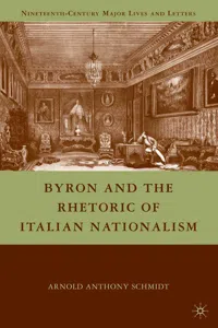 Byron and the Rhetoric of Italian Nationalism_cover