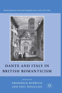 Dante and Italy in British Romanticism_cover