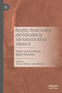 Rurality, Social Justice and Education in Sub-Saharan Africa Volume II_cover