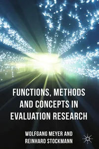 Functions, Methods and Concepts in Evaluation Research_cover