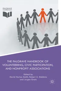 The Palgrave Handbook of Volunteering, Civic Participation, and Nonprofit Associations_cover