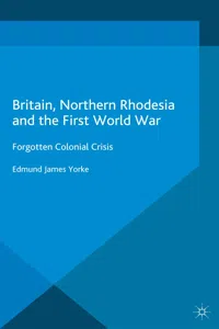 Britain, Northern Rhodesia and the First World War_cover