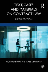 Text, Cases and Materials on Contract Law_cover