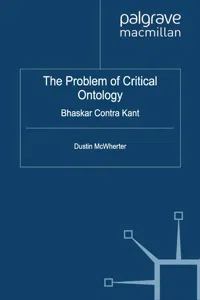 The Problem of Critical Ontology_cover