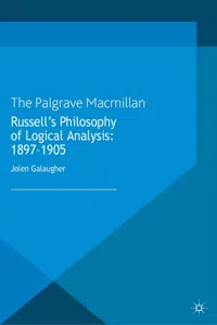 Russell's Philosophy of Logical Analysis, 1897-1905_cover