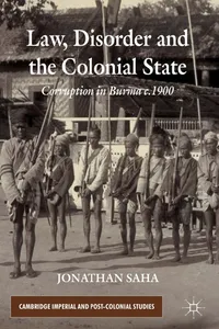 Law, Disorder and the Colonial State_cover