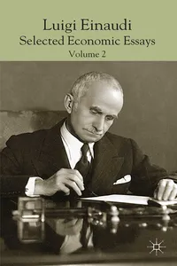 Luigi Einaudi: Selected Economic Essays_cover