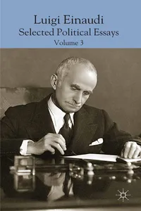 Luigi Einaudi: Selected Political Essays_cover