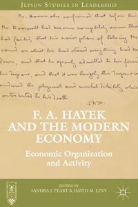 F. A. Hayek and the Modern Economy_cover
