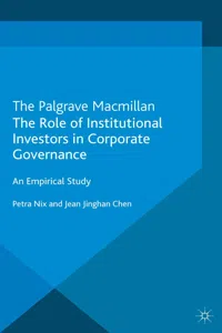 The Role of Institutional Investors in Corporate Governance_cover