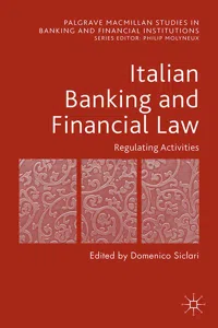 Italian Banking and Financial Law: Regulating Activities_cover