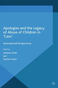 Apologies and the Legacy of Abuse of Children in 'Care'_cover