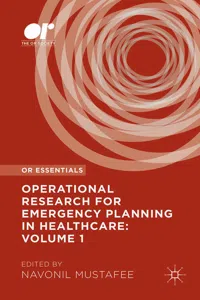 Operational Research for Emergency Planning in Healthcare: Volume 1_cover