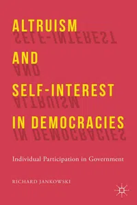 Altruism and Self-Interest in Democracies_cover