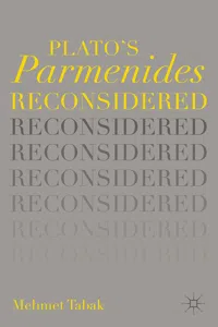 Plato's Parmenides Reconsidered_cover