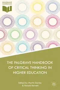 The Palgrave Handbook of Critical Thinking in Higher Education_cover