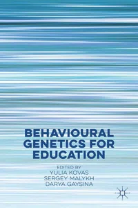 Behavioural Genetics for Education_cover