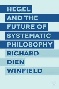 Hegel and the Future of Systematic Philosophy_cover