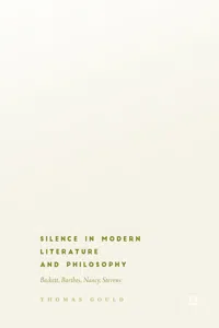 Silence in Modern Literature and Philosophy_cover