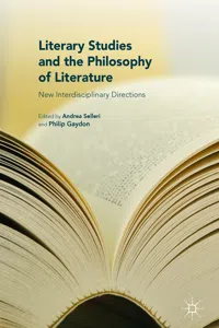 Literary Studies and the Philosophy of Literature_cover