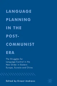 Language Planning in the Post-Communist Era_cover