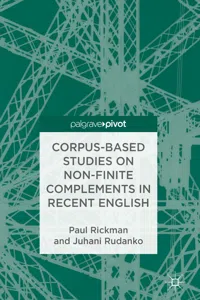 Corpus-Based Studies on Non-Finite Complements in Recent English_cover