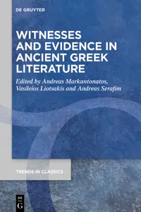 Witnesses and Evidence in Ancient Greek Literature_cover