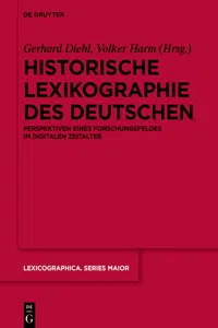 Historische Lexikographie des Deutschen_cover