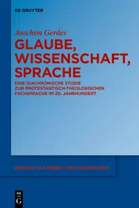 Glaube, Wissenschaft, Sprache_cover