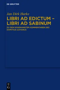 Libri ad edictum – libri ad Sabinum_cover