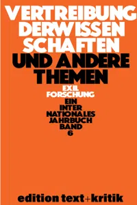 Vertreibung der Wissenschaften und andere Themen_cover