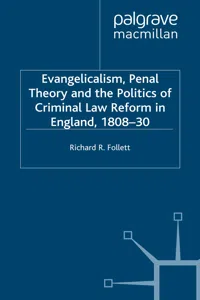 Evangelicalism, Penal Theory and the Politics of Criminal Law_cover