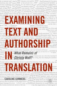 Examining Text and Authorship in Translation_cover