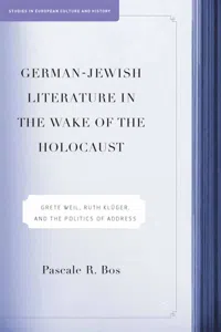 German-Jewish Literature in the Wake of the Holocaust_cover