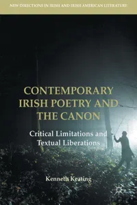 Contemporary Irish Poetry and the Canon_cover