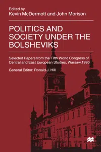 Politics and Society under the Bolsheviks_cover